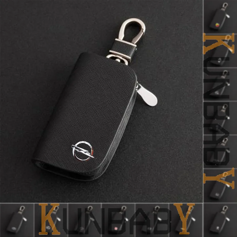 Подлинный кожаный чехол для ключей с цепочкой аксессуары кошелек Opel Renault Alfa Romeo