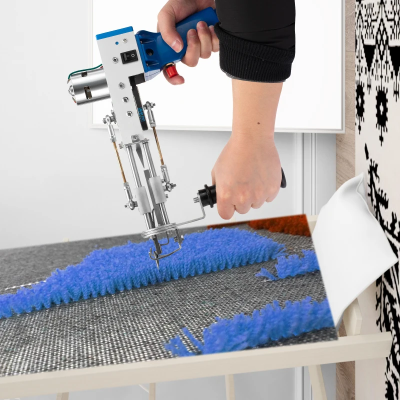 

DIY Cut Pile 220V Loop Pile Electric Carpet Rug Tufting Gun Carpet Weaving Flocking Machine Power Tool Hand Gun Cut Pile EU Plug