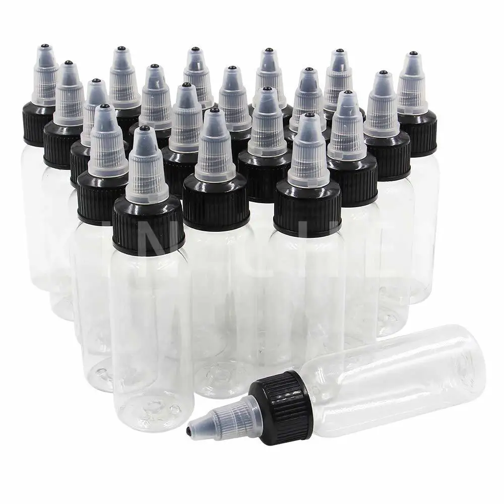 

30pcs Plastic Dropper Bottles Pigment Tattoo Ink Dispensing Bottles Lab Squeeze Bottle Vape Oil Containers 30ml 60ml 100ml 120ml