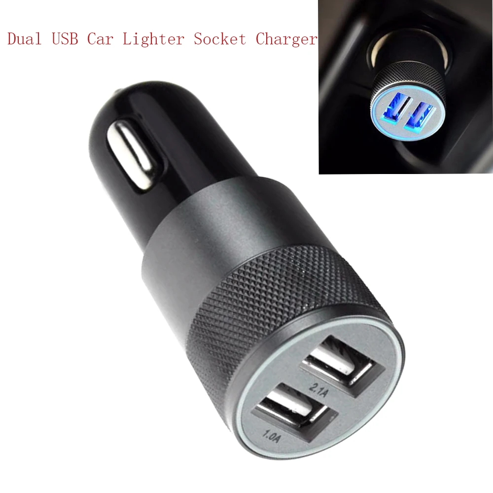 Универсальное автомобильное зарядное устройство с двумя usb-портами для