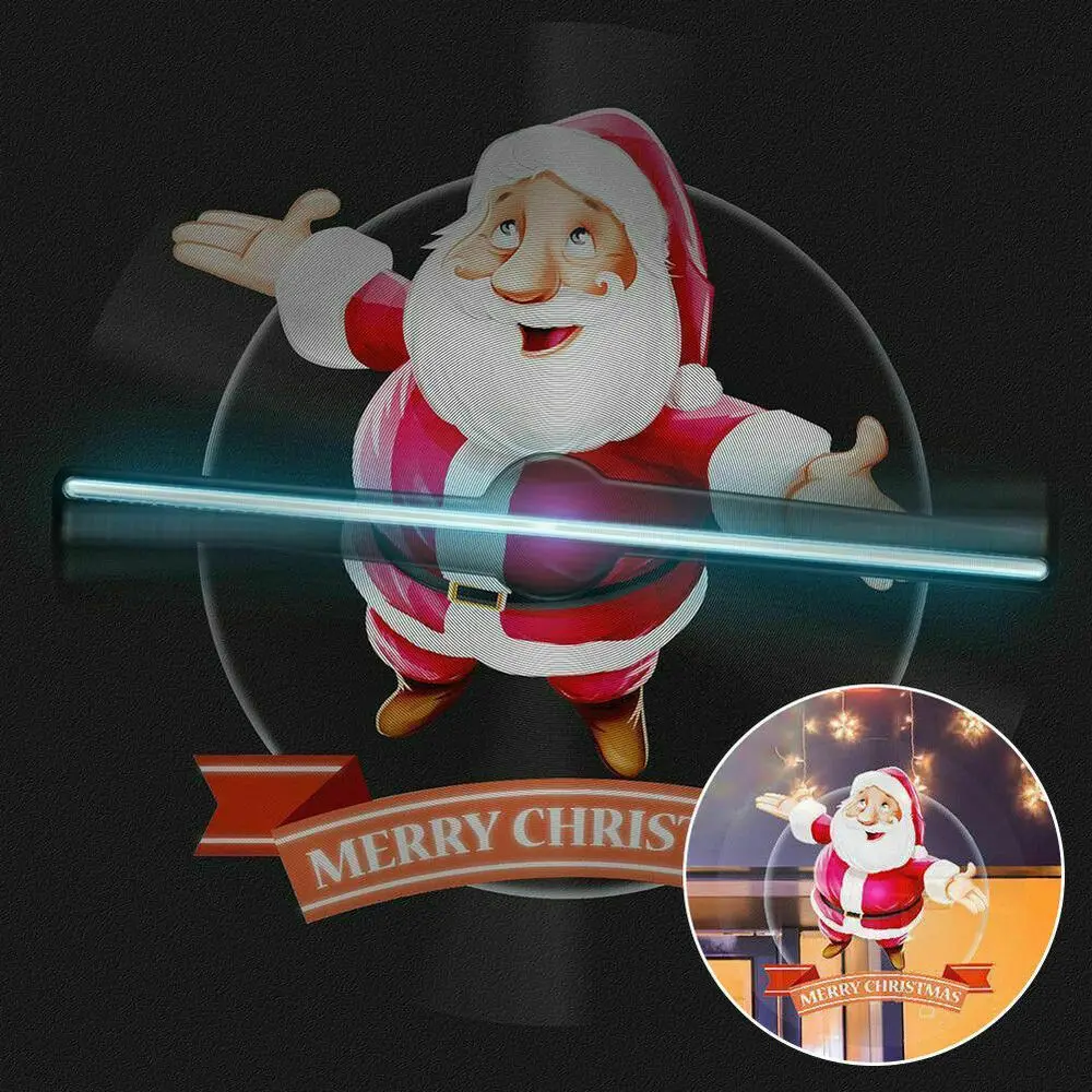 Светодиодный 3D голографический проектор дисплей веер проигрыватель лампа