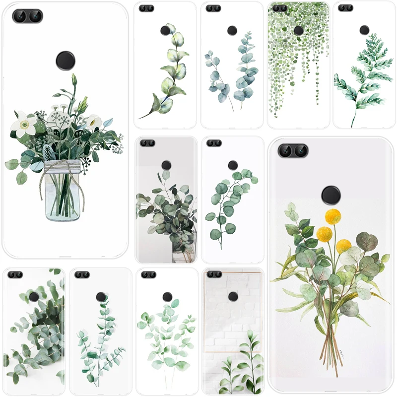 Watercolor plants with flowers Cover Soft Silicone TPU Phone Case For Huawei P9 P10 P20 PLUS P8 P30 lite PRO | Мобильные телефоны и