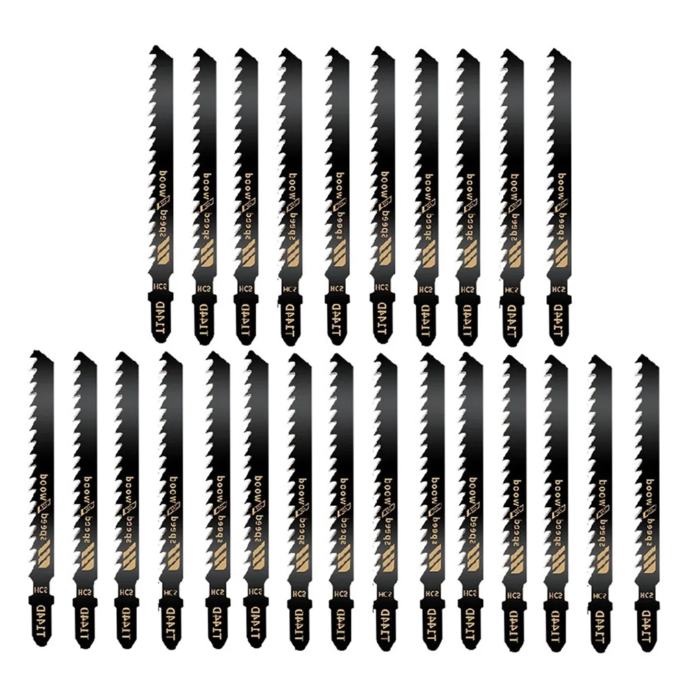 

25pcs T144D Jig Saw Blades T-Shank High Carbon Steel Metal Wood Assorted Blades HCS Cutter Wood Cutting For MKT Festool