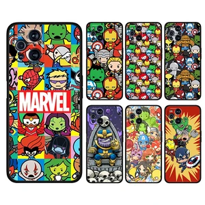 marvel hero cartoon cute for oppo find x3 x2 pro neo f19 f15 f11 f9 f7 r17 r15 r9 5g soft black phone case shell cover free global shipping