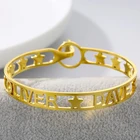 Браслеты женские регулируемые из нержавеющей стали с буквами и звездами