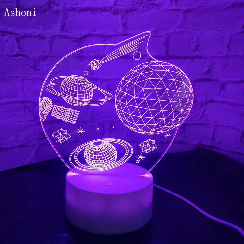 Лампа Млечный Путь 7 цветов 3D светильник из акрила красочное звездное небо