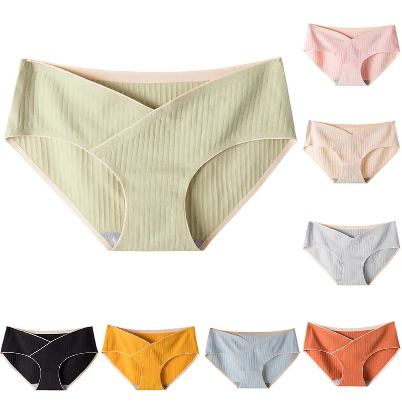 Женская одежда беременных Трусики Хлопок u-образной формы с низким уровнем талии