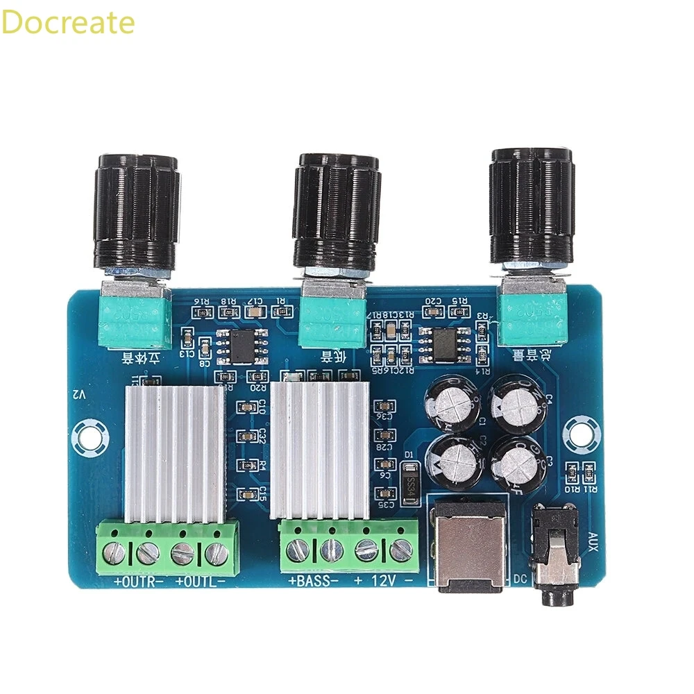 

XH-A355 20W+10W+10W 2.1 Channel Stereo Audio Digital Power Amplifier Board Bass Subwoofer AMP Aplificador Audio DC 12V