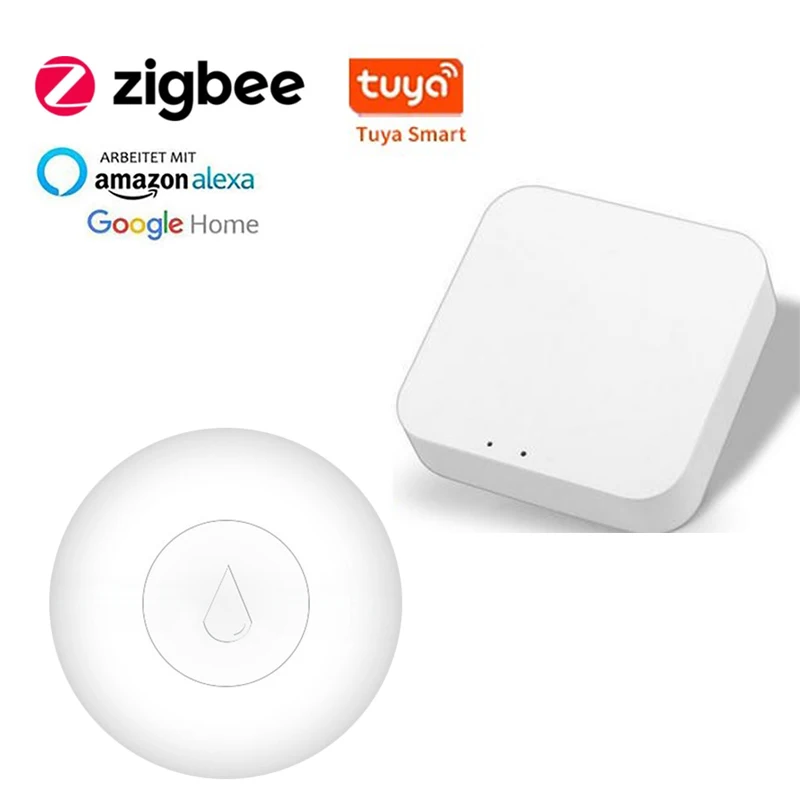 Смарт датчик утечки воды ZigBee умный детектор с управлением через приложение