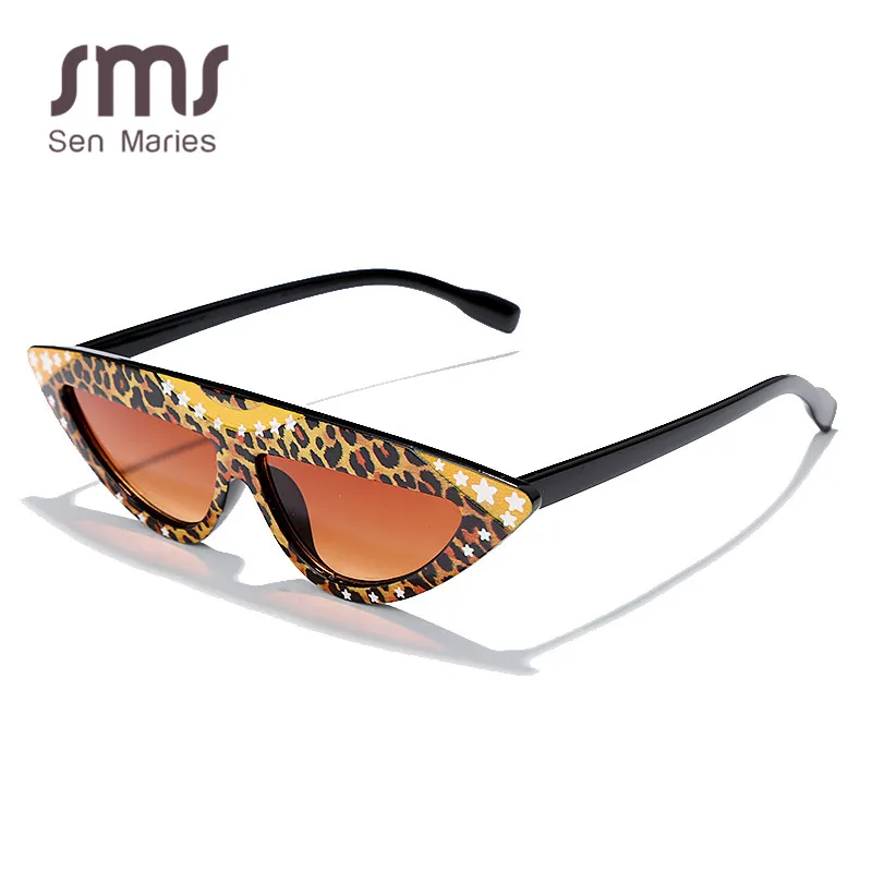 Солнцезащитные очки кошачий глаз для мужчин и женщин винтажные Модные Цветные