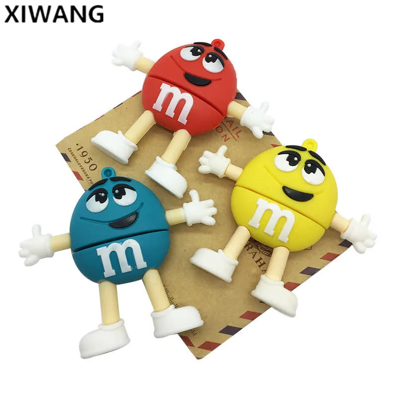 

Cute cartoon gift usb 2.0 M chocolate bean USB flash drive 64GB Portable Pendrive 16gb memoria stick pen drive 8GB 32GB u disk