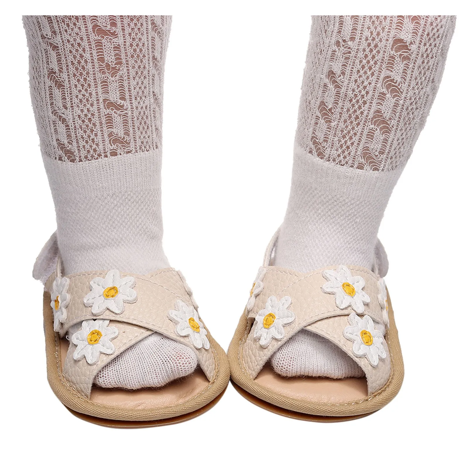 

Open Toe Sandals Toddler Infant Kids Baby Girls First Walkers Leisure Shoes Breathable Soft Shoes Pu Bottom Cute Shoes 0-18month