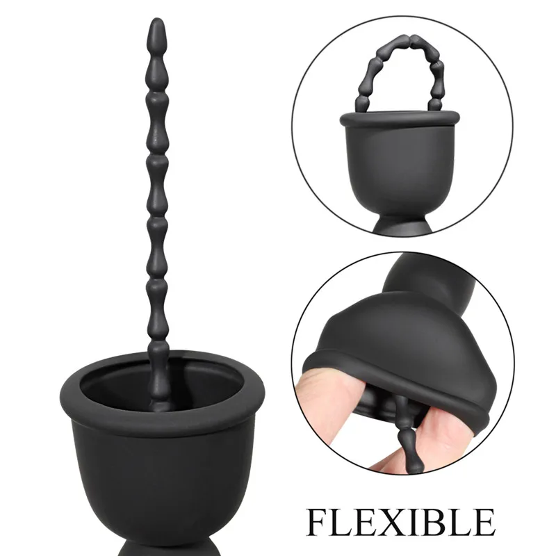 Вибратор уретры для мужчин чистый силикон Вибрирующая пробка пениса