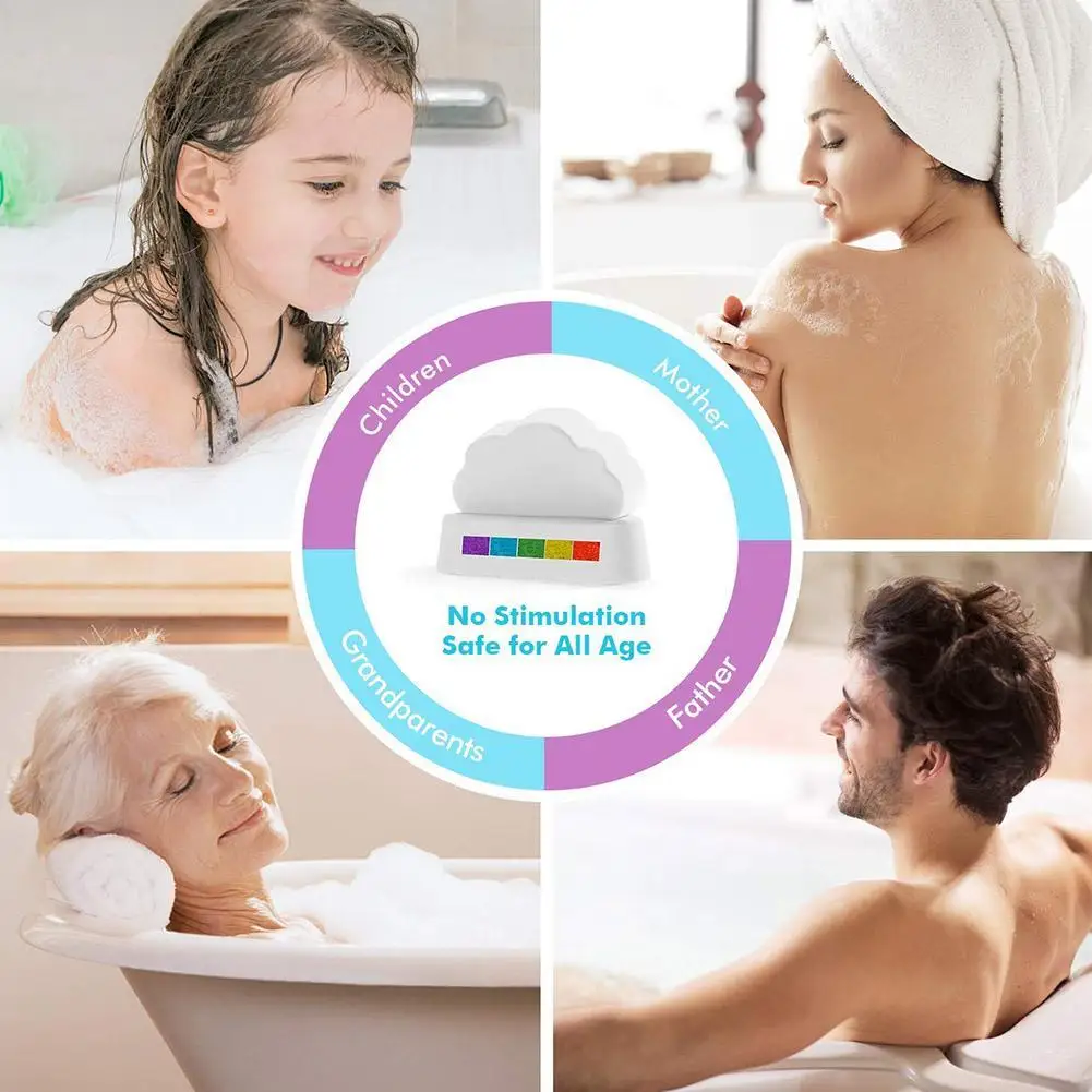 

1pc Natural Skin Cares Cloud Rainbow Bath Salt Exfoliating Moisturizing Bubble Bath Bombs Ball Supplies Rainbow Cloud Bath Salt