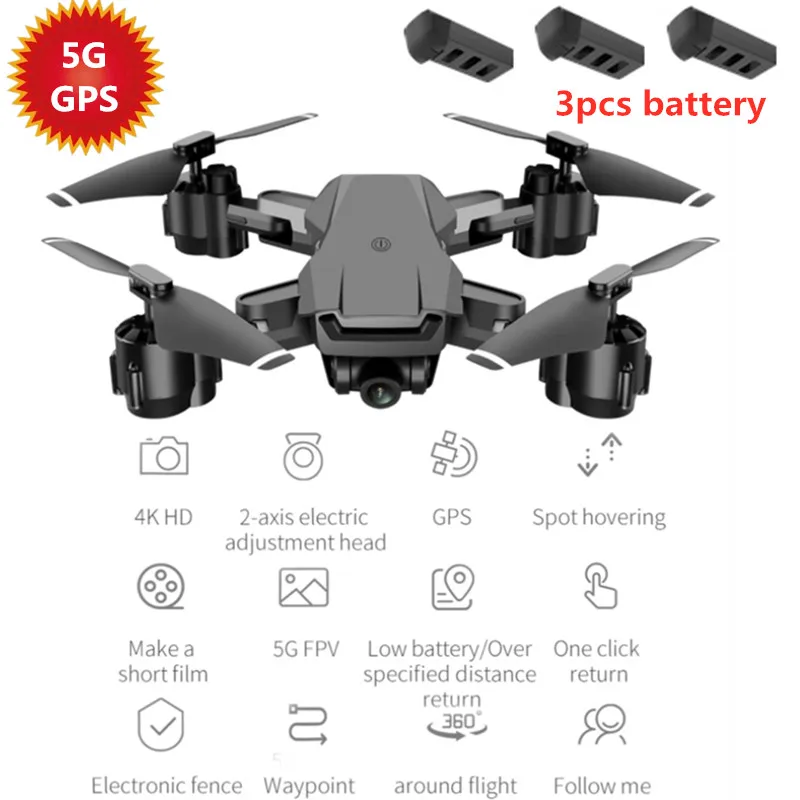 

5G GPS 4K 1080P WiFi FPV RC Drone Headless Mode GPS positioning optical flow gesture Photo RC Quadcopter Drone Kid rc toy gifts