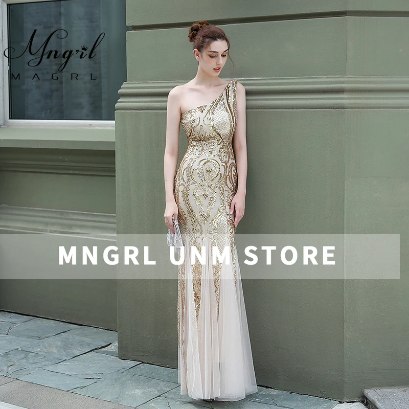 

MNGRL Multicolor Ball Gown O-neck Sleeveless Sequins Back Zipper Plus Size Prom Dresses robe de bal