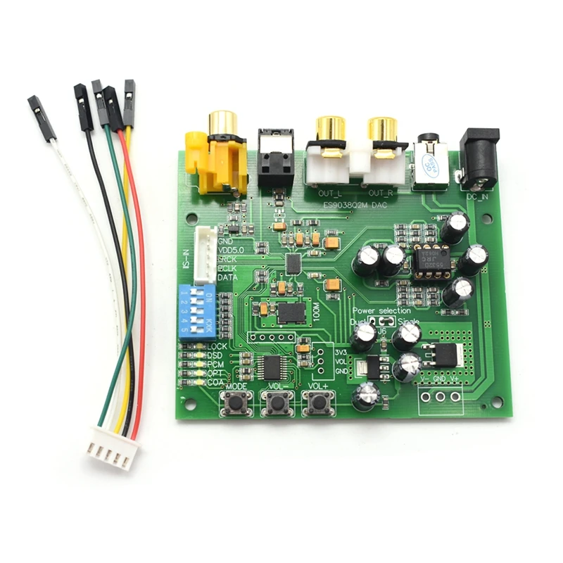 ES9038Q2M I2S IIS DSD DOP коаксиальное волокно SPDIF цифровой аудио DAC декодер плата Поддержка