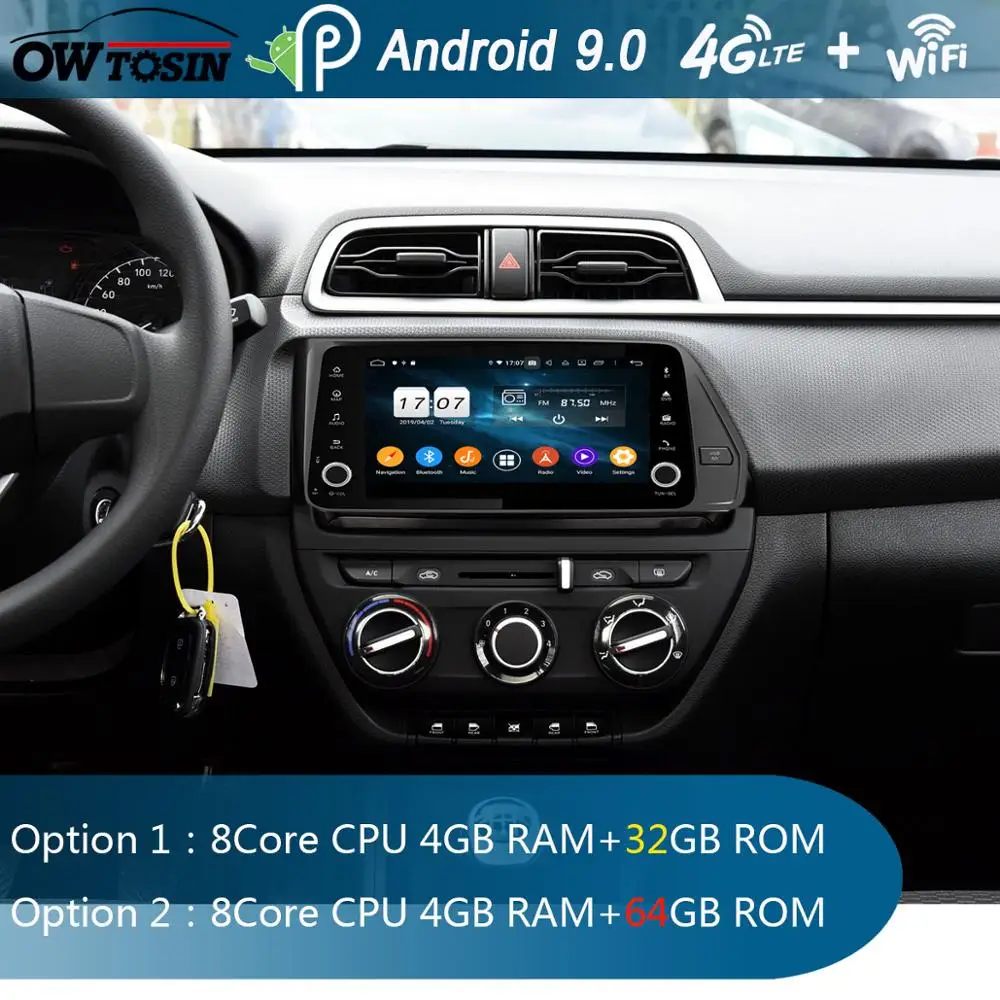 Автомобильный мультимедийный плеер 9 &quotIPS Android 0 8 ядер 4 Гб + 64 ГБ для Hyundai Verna 2017 2018