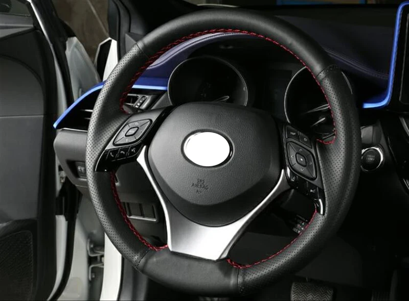 Для Toyota C HR CHR (AX10) 2019 2020 автомобильные аксессуары ABS Хромированная панель рулевого