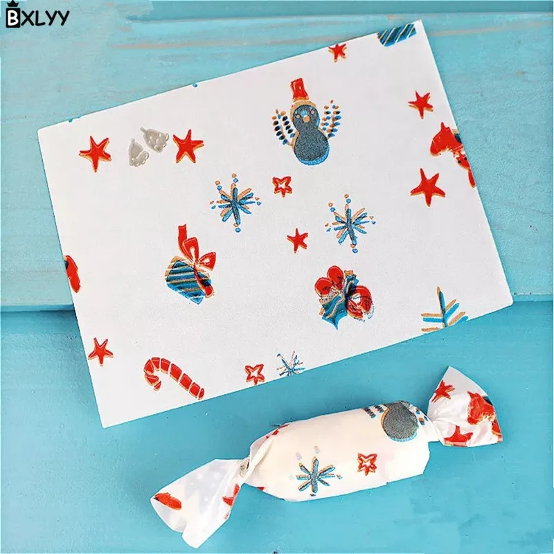 BXLYY 100pc Nougat Wrapper Thicken Baking Packaging Oil Paper Candy Christmas Decoration Party Supplies Baby Shower.75z | Дом и сад