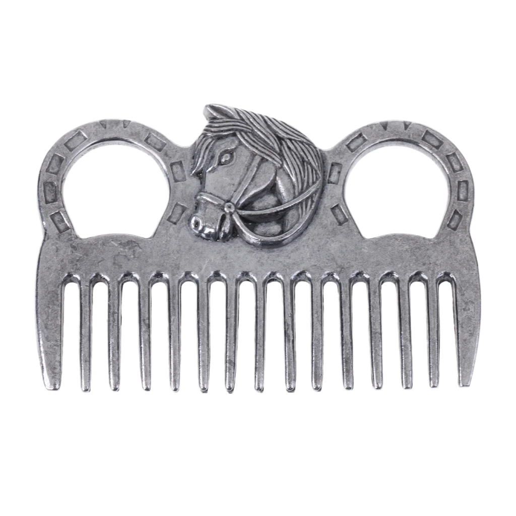 Stainless Steel Polished Horse Pony Grooming Comb Currycomb Accessory | Care Products