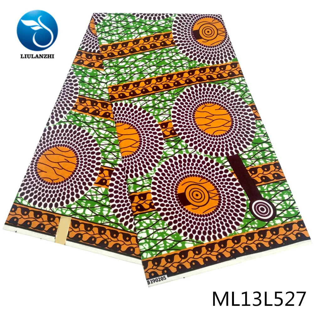 

LIULANZHI wax prints ankara 2020 sewing tissu african wax 6 yards for cloth printing ML13L515-35