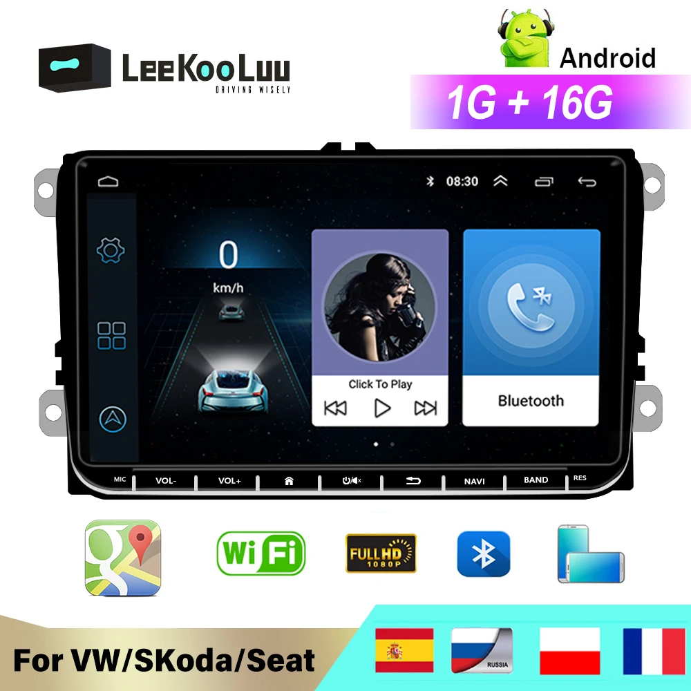 Автомагнитола LeeKooLuu мультимедийный плеер на Android с 9 "экраном для VW Golf 5 6 Jetta MK5 MK6