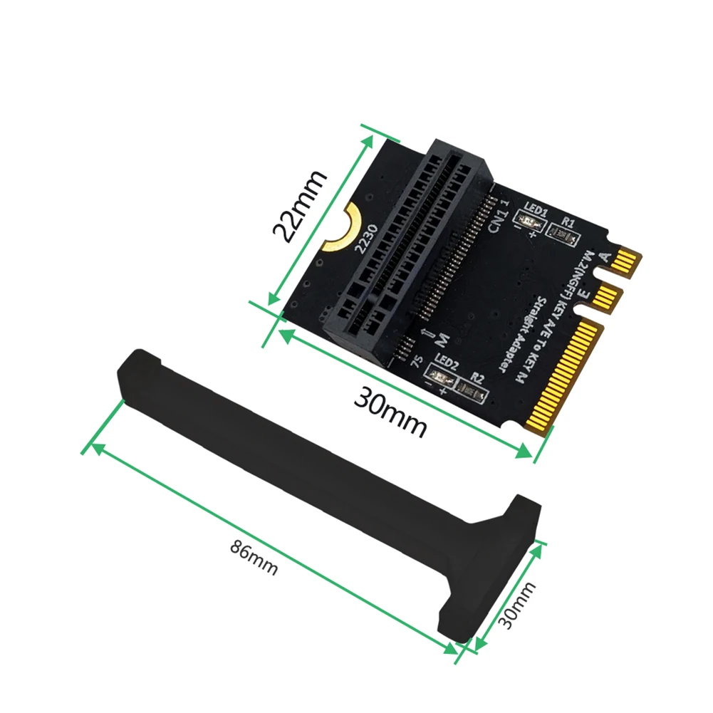 M.2 NGFF NVMe ключ A/E к ключу M SSD адаптер пластина конвертер светодиодный светодиодным