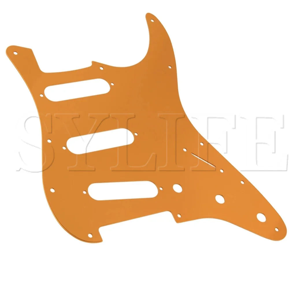 Золотой 11 отверстий SSS покрытием один маркер для электрогитары | Спорт и