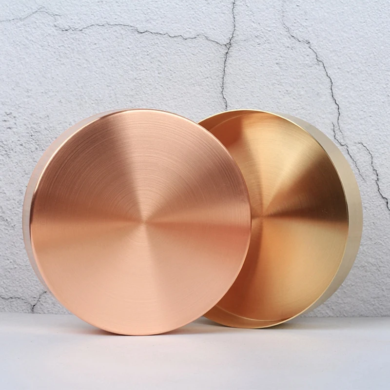 Лидер продаж нордический Медный Круглый лоток для хранения металлический