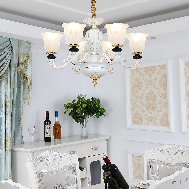 Белая люстра в скандинавском стиле люстры для гостиной потолочные роскошная