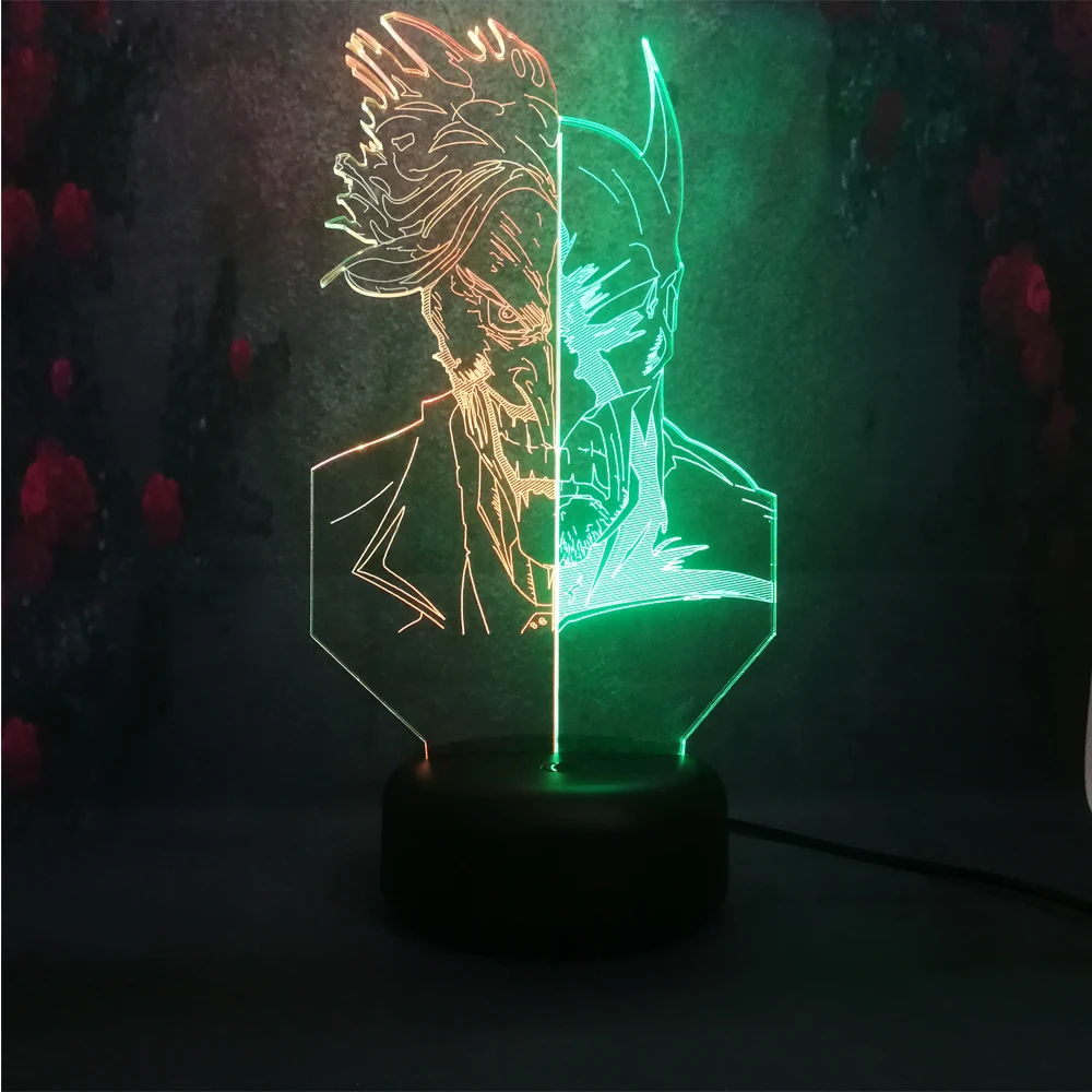 Креативный хит продаж Супергерой двусторонний визуальный градиент ночник лампа