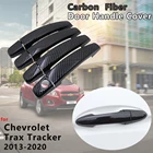 Накладка на дверную ручку из черного глянцевого углеродного волокна, аксессуары для Chevrolet модель Holden Trax, Tracker 2013, 2014, 2015, 2016, 2017, 2018, 2019
