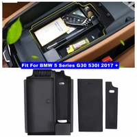 central armrest storage box plate pallet container phone tray accessory cover for bmw 5 series g30 530i 2017 2021 accessories