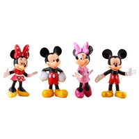 disney toys 4pcsset cute cartoon anime mickeys minnie mouse pvc toy action figure model gift toys for children birthday gift