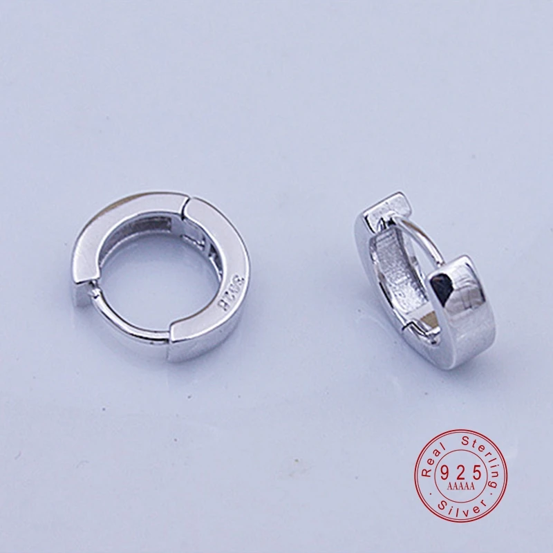 Женские серьги-гвоздики с гладкой поверхностью серебристого цвета | Украшения и