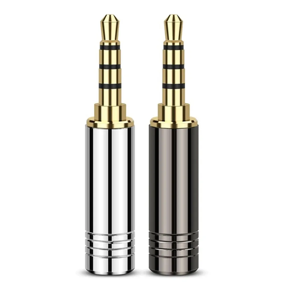 

Headphone Plug 3.5 mm Jack 4 Pin Stereo HiFi Audio 3.5mm Plugs For 6.0mm Earphone Wire Solder Line Connector 42.5mm
