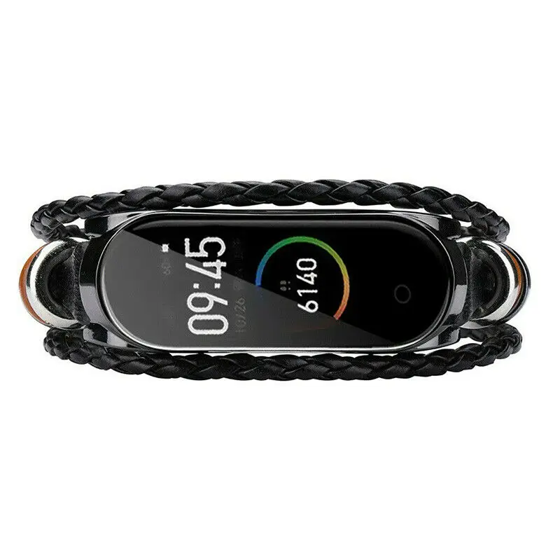 Браслет Ottwn для mi Band3 4 ретро кожаный ремешок Xiaomi аксессуар ремешка металлический