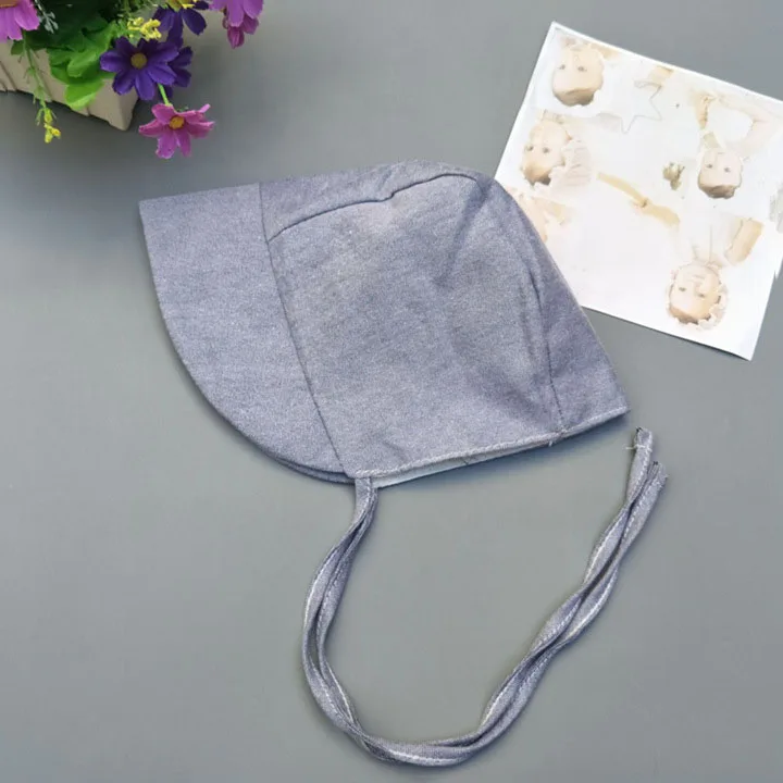 Джинсовая хлопковая детская шапочка для новорожденных с широкими полями