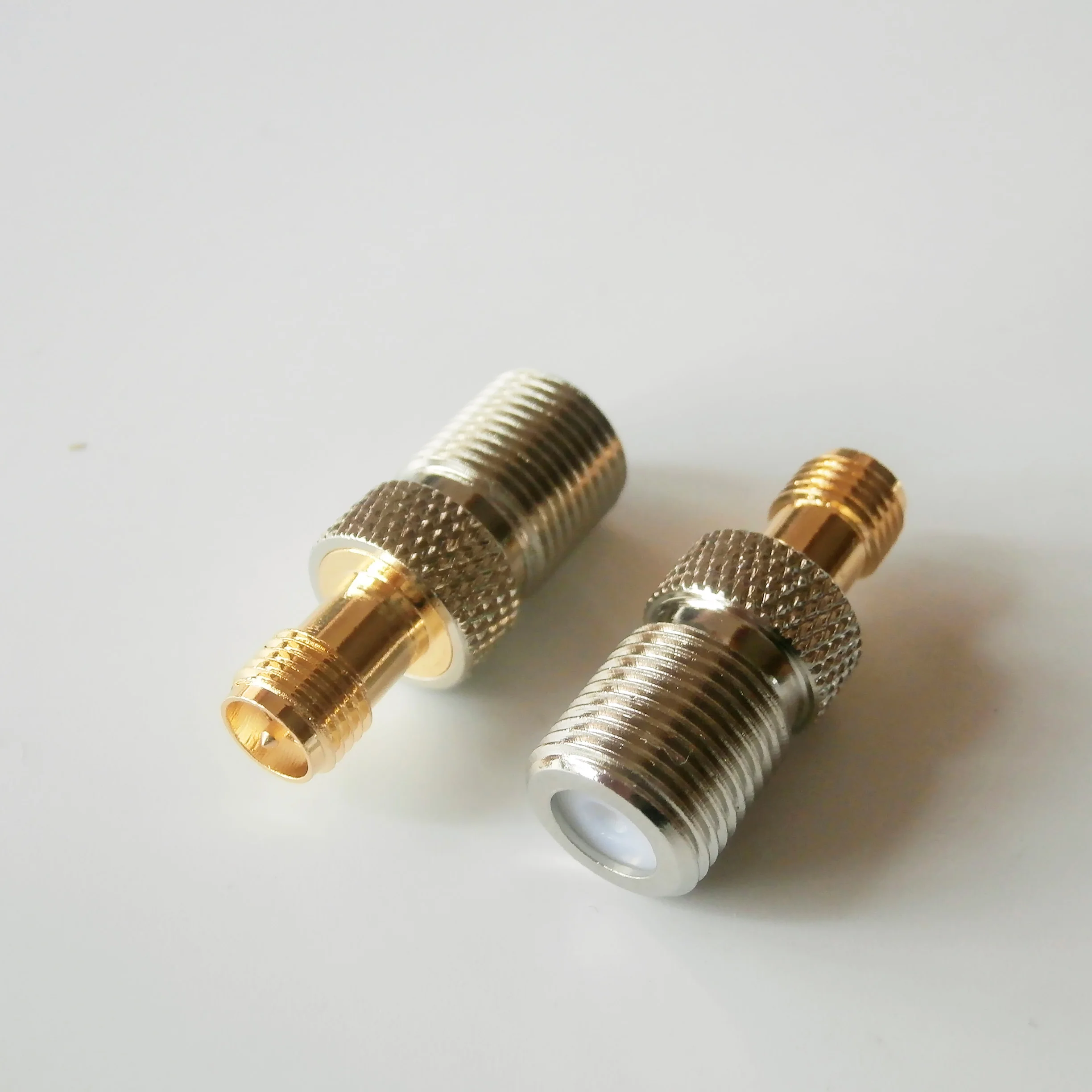 

F To SMA Connector Socket F Female To RP SMA Female Plug F - RP SMA Gold Plated Brass Straight TV Coaxial RF Adapters