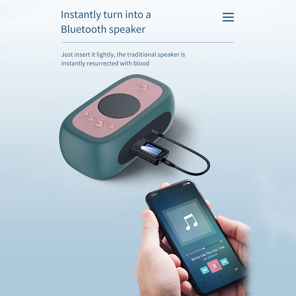 Ollivan Bluetooth 5 0 адаптер беспроводной ЖК дисплей USB приемник музыкальный аудио