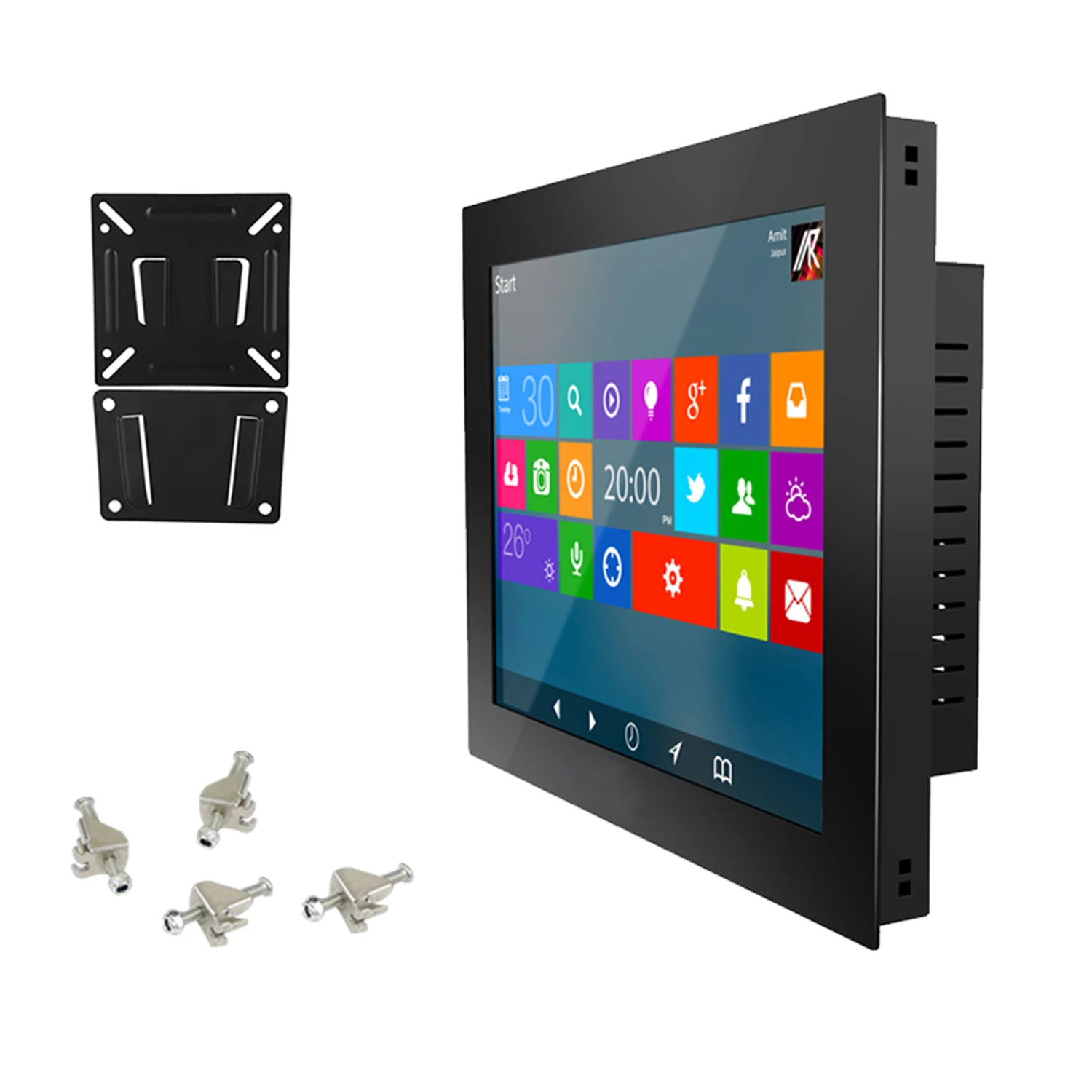 10 12 15 Inch Buckle Embedded Industrial All in One Computer Intel Core i3 with Resistive Touch Screen Mini Tablet PC 1024*768