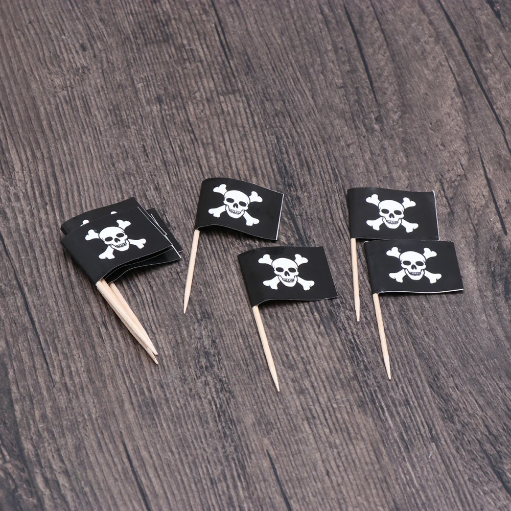 100 шт. палочки для фруктовых тортов флаг пирата зубочистка товары вечерние дома KTV