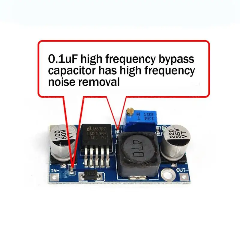 1Pcs Mini DC-DC Step-down Power Supply Module 3A Adjustable 3V 5V Regulator Voltage LM2596 12V 24V | Электроника