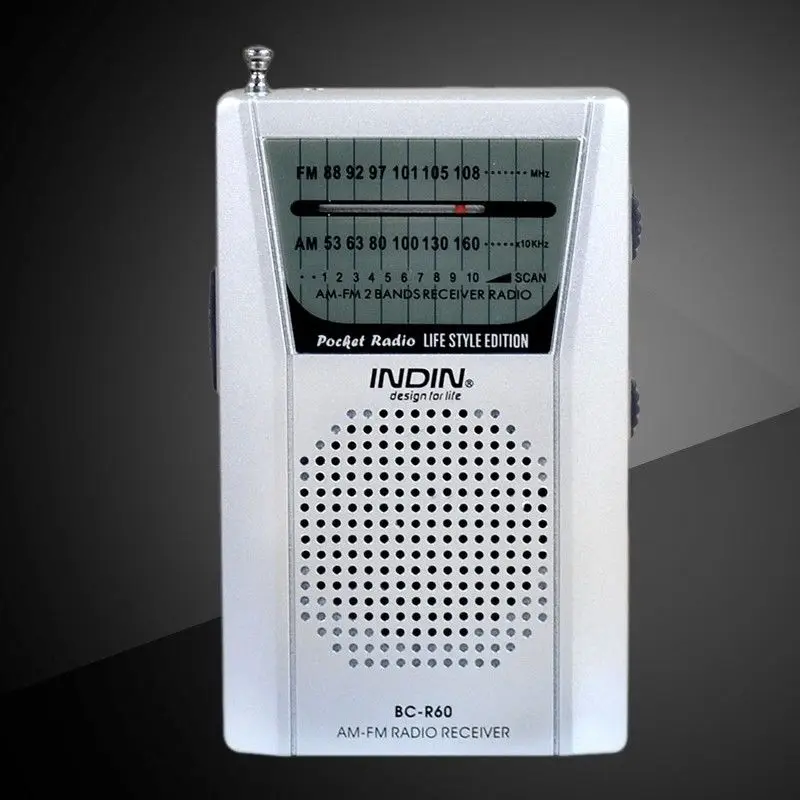 Портативный AM/FM радио с телескопической антенной мини приемник стерео динамик