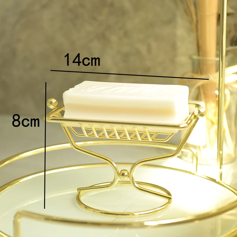 

Drain Cute Luxury Soap Box Metal Holder Shower Gadget Bathroom Soap Case Tray Saboneteira Banheiro Household Merchandises BL50ZH