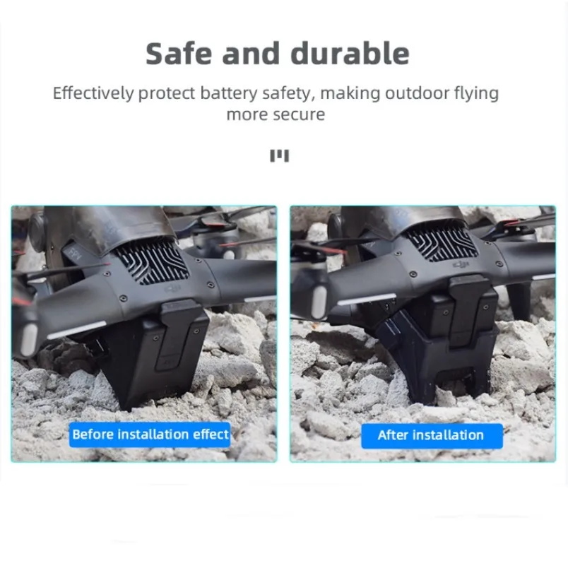 

Protective Cover Scratch-Resistant Wear-Resistant Case For DJI FPV Drone Battery Protection Cover Dust-proof Foot Pad Accessory