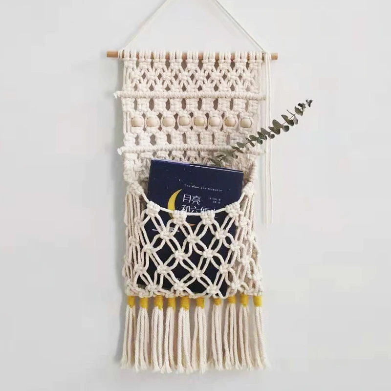 Ручной Тканый гобелен из макраме настенный бохо шик богемная комната