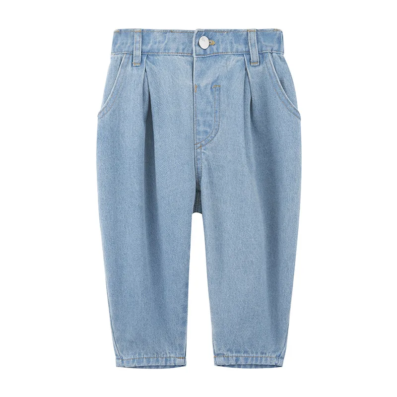

Children Clothing 2022 Spring New Children's Pants Causal Jeans For Girl Boys Medium Waist Pure Color Baby Toddler Jeans 2-8 Yrs