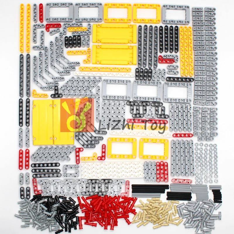 High-Tech Plastic Building Blocks Bricks Car Tires Gear Liftarm Beam Cross Axle DIY Assembling MOC Bulk Technology Set Toys | Игрушки и